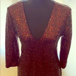 Red Sequin Party Dress